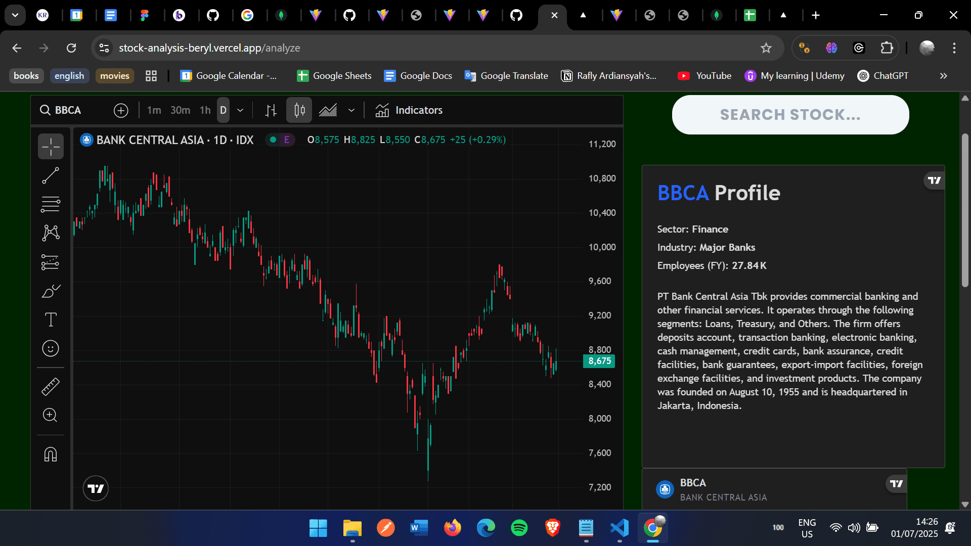 Stock Analysis Platform